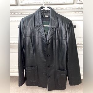 Vampire Lestat 🧛🏻‍♂️ Danier vintage genuine leather black blazer (size 4-6, S)